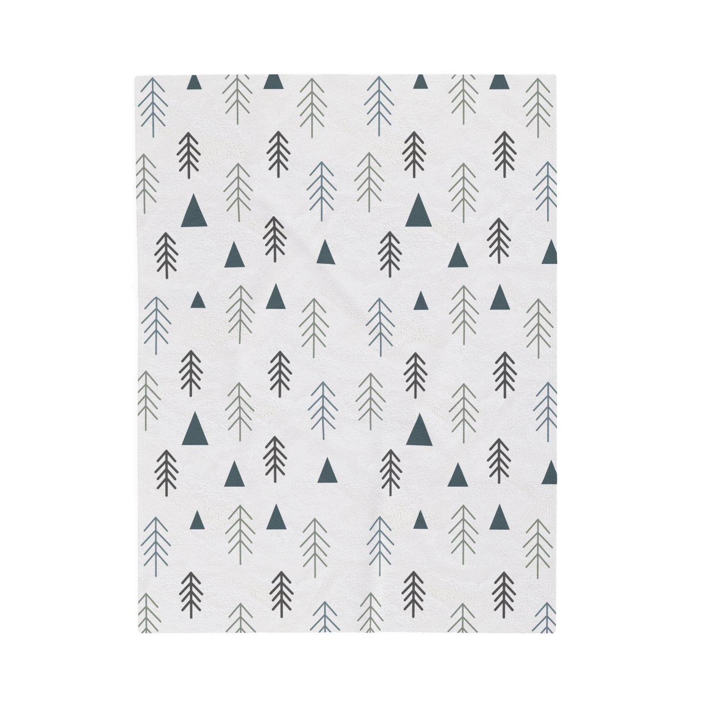 Minimal Pines Velveteen Plush Blanket