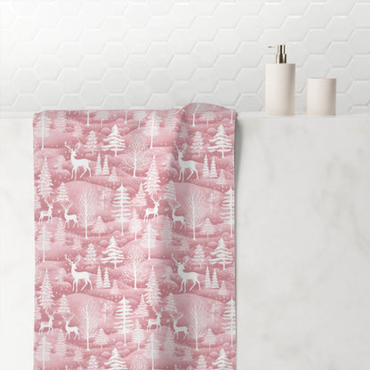 Pink Winter Wonderland Mink-Cotton Towel