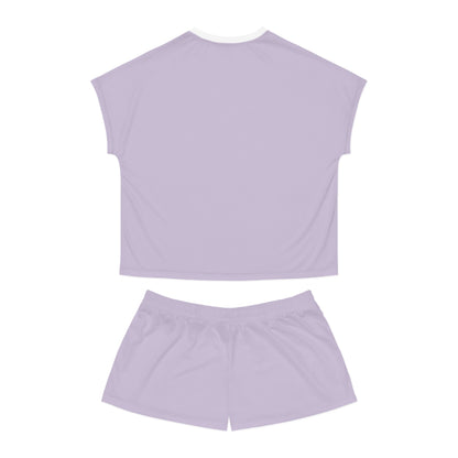 Womens Light Purple Short Pajama Set