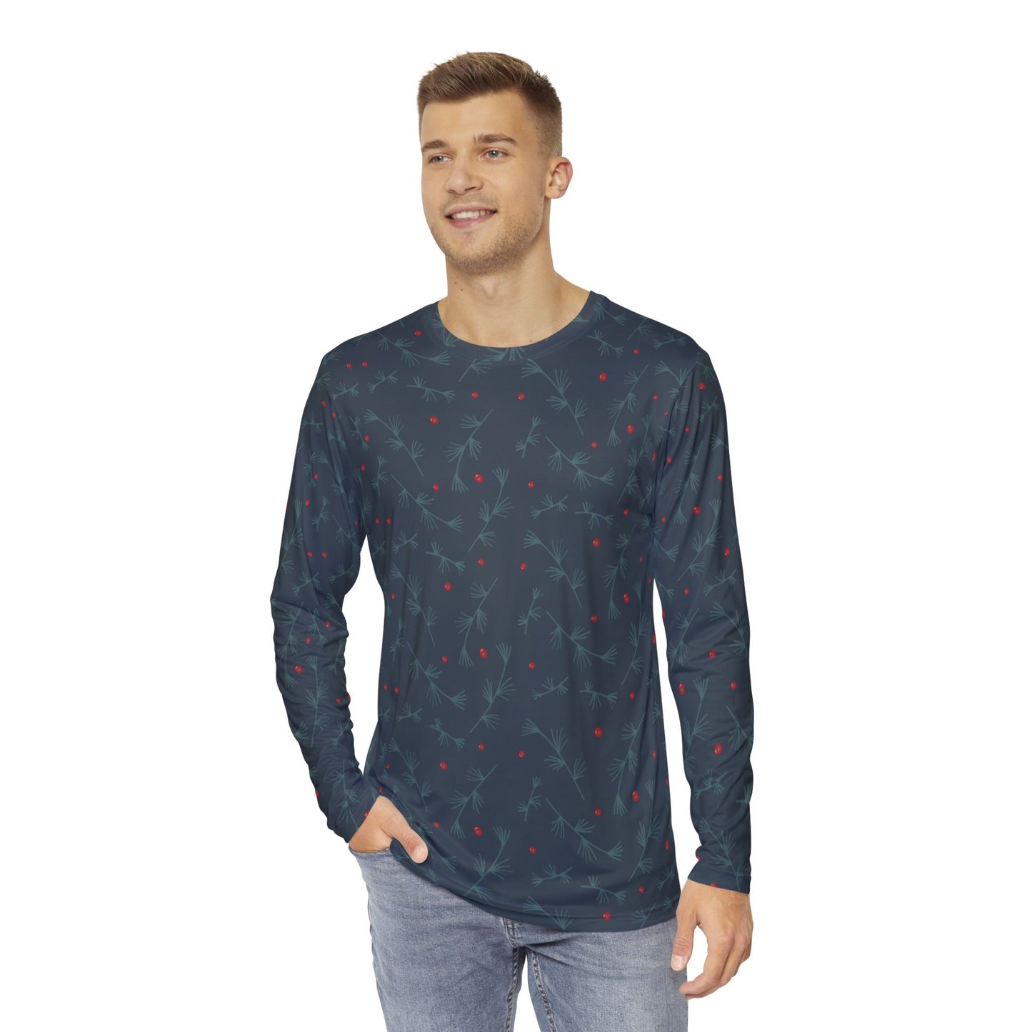 Mens Winter Enchantment Long Sleeve Pajama Shirt