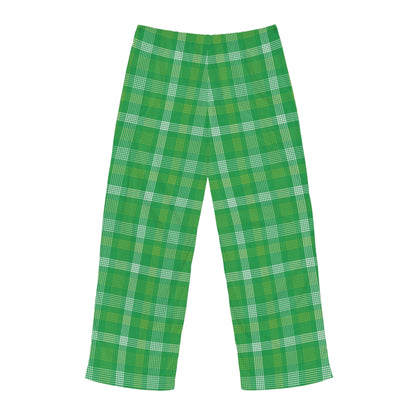 Mens Green Plain Pajama Pants