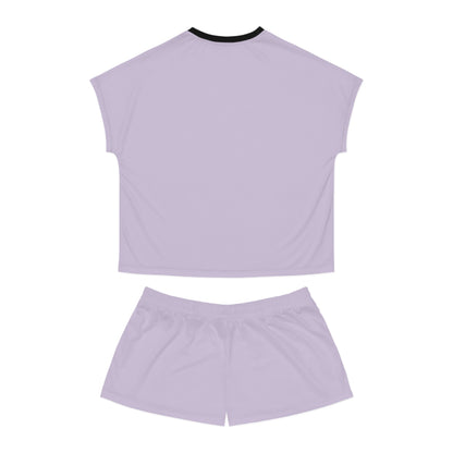 Womens Light Purple Short Pajama Set