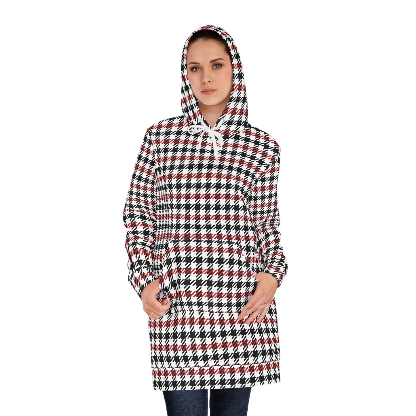 Womens Christmas Plain Hoodie Pajama Dress