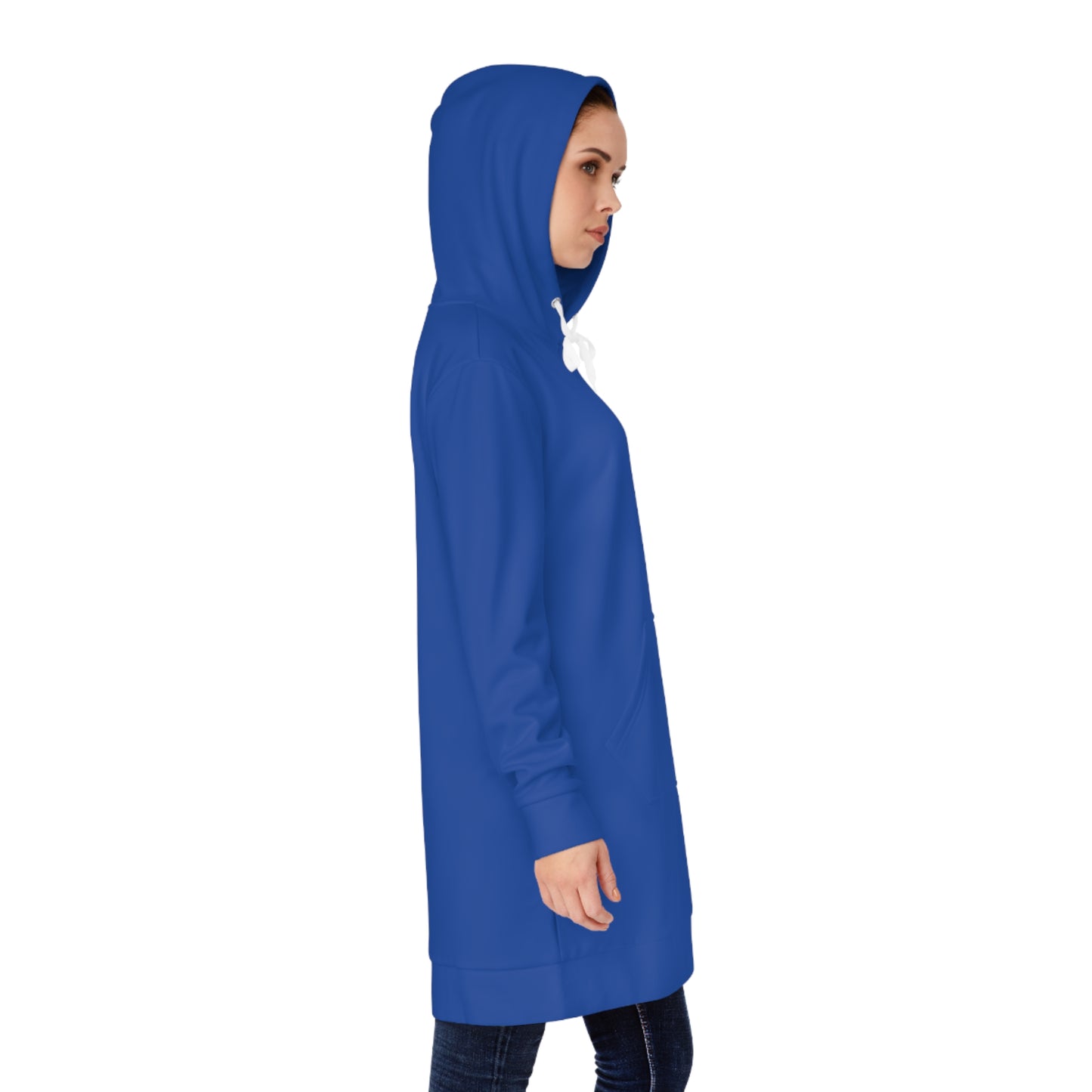 Womens Blue Hoodie Pajama Dress