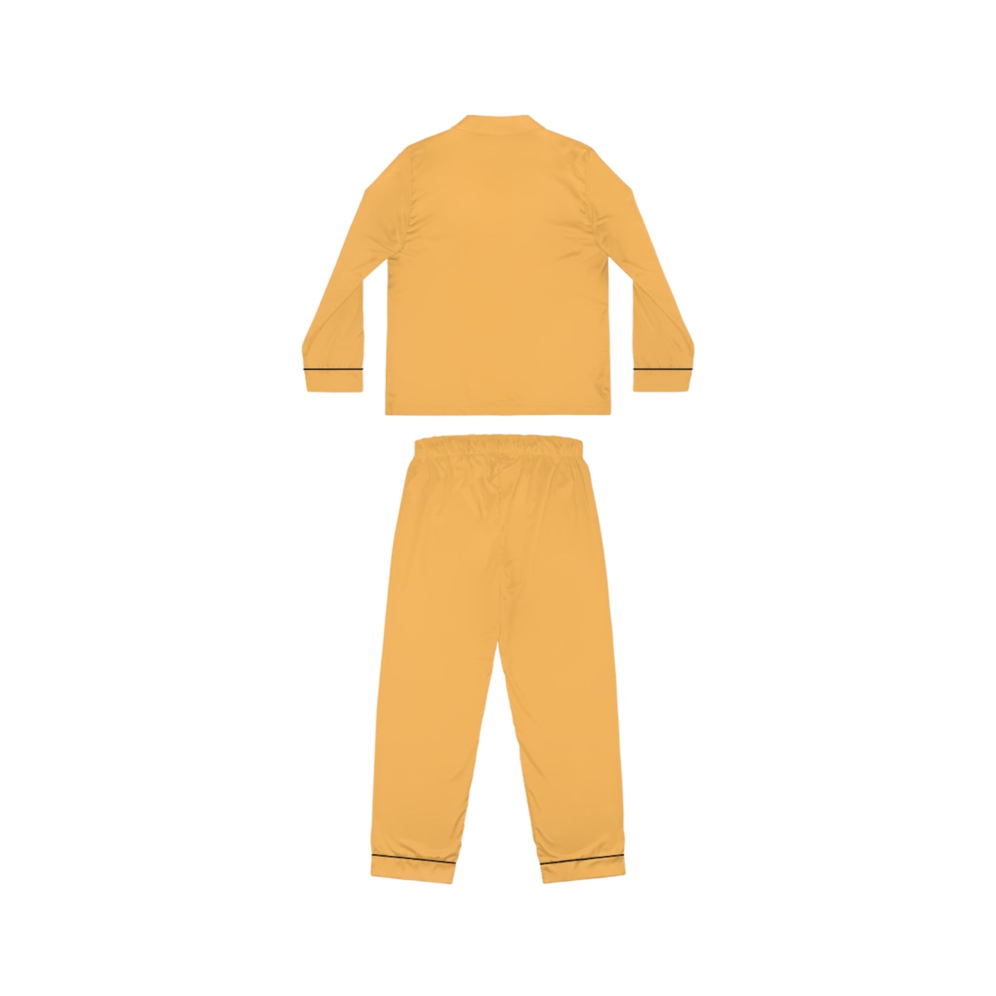 Womens Mustard Satin Pajama Set