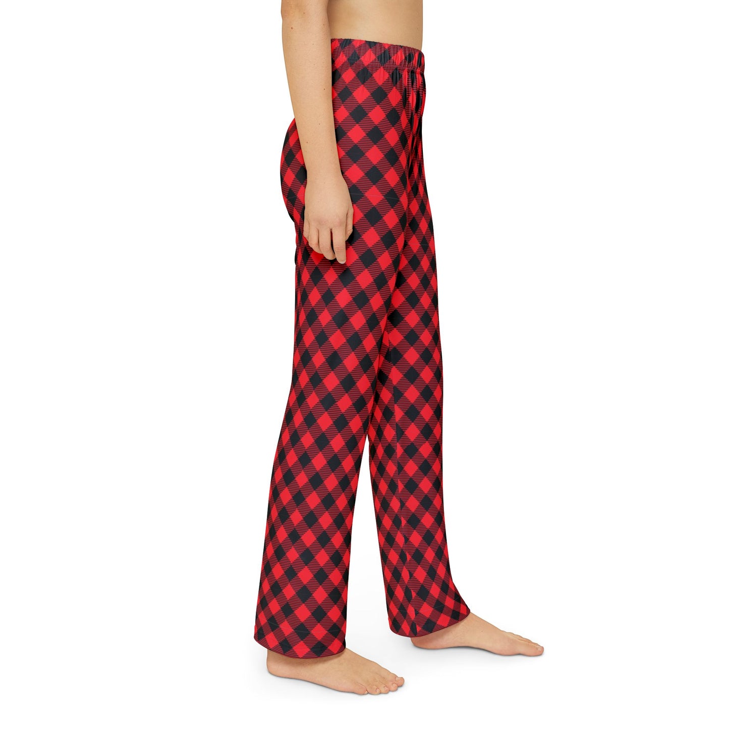 Kids Red Plain Pajama Pants