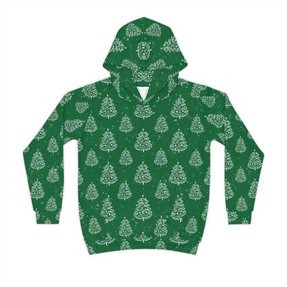 Childrens Christmas Pines Pajama Hoodie