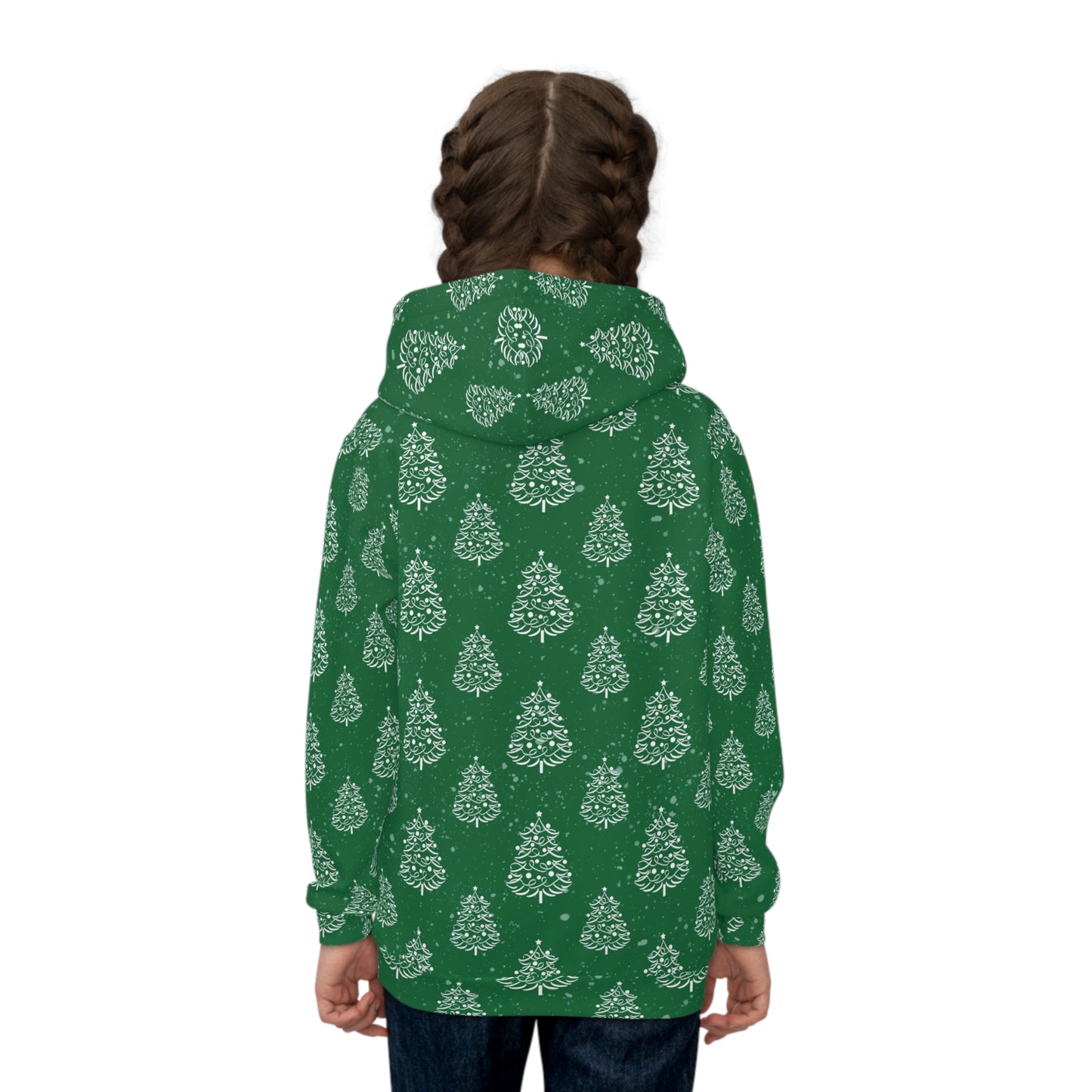 Childrens Christmas Pines Pajama Hoodie