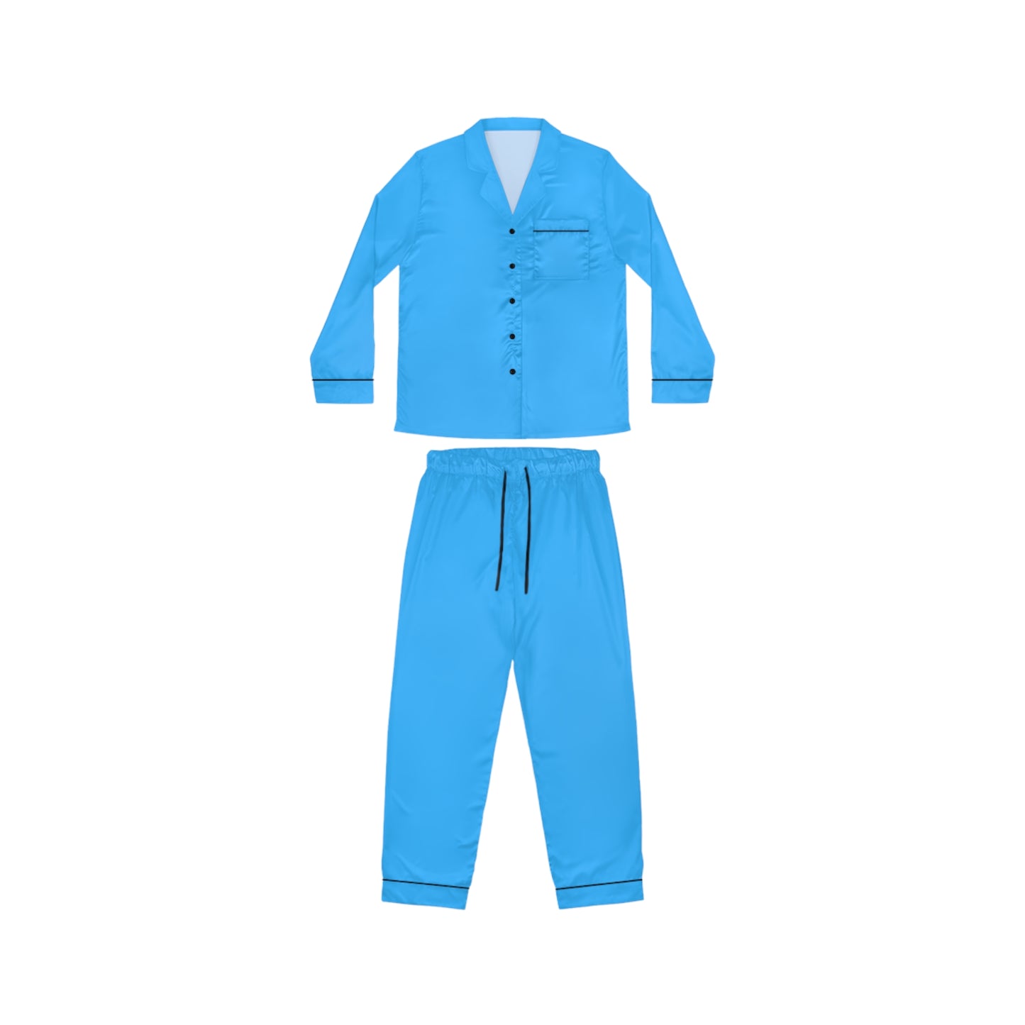 Womens Blue Sky Satin Pajama Set