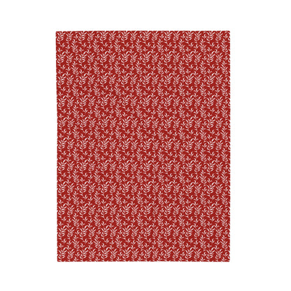 Scarlet Flora Velveteen Plush Blanket