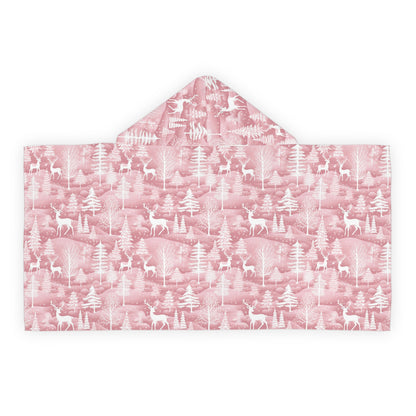 Youth Pink Winter Wonderland Hooded Towel