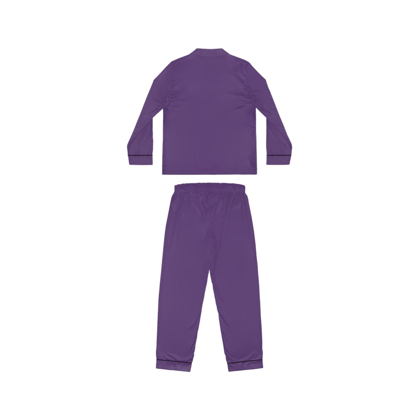 Womens Dark Purple Satin Pajama Set