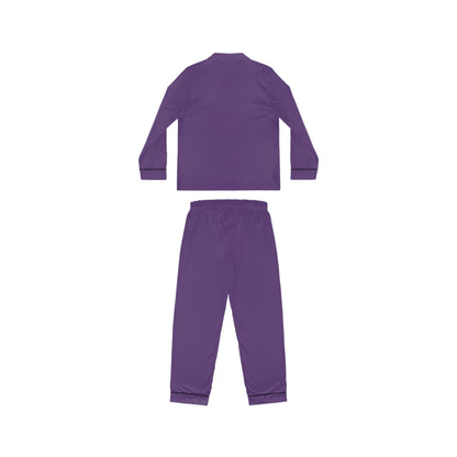 Womens Dark Purple Satin Pajama Set