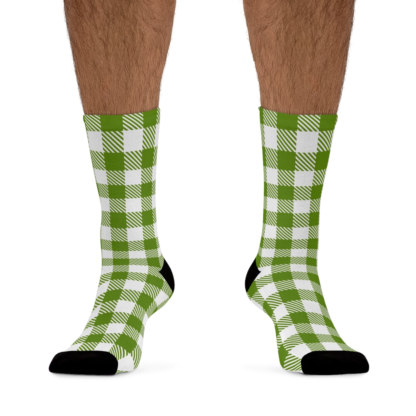 Green Plaid Recycled Poly Socks