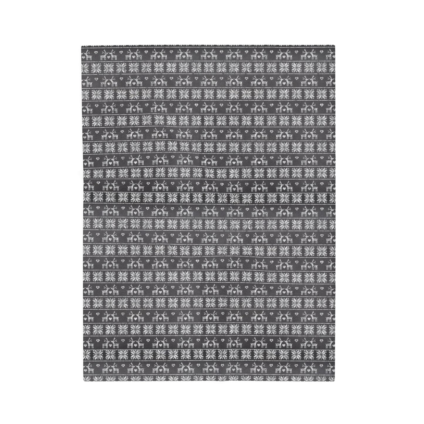 Gray Festive Forest Velveteen Plush Blanket