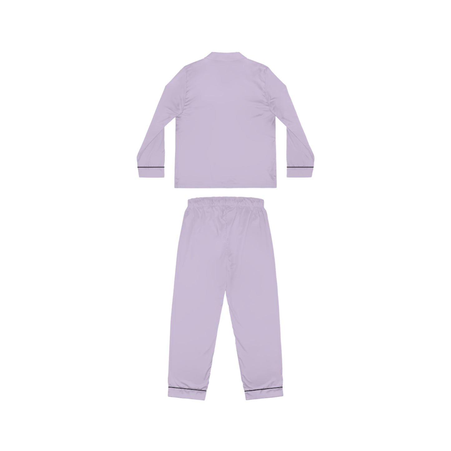 Womens Light Purple Satin Pajama Set