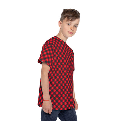 Kids Red Plain Pajama Jersey