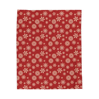 Frosted Snowflakes Velveteen Plush Blanket