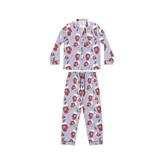 Womens Jolly Mittens Satin Pajama Set