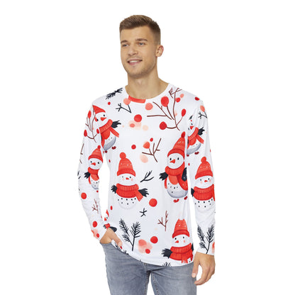 Mens Frosty Fun Long Sleeve Pajama Shirt