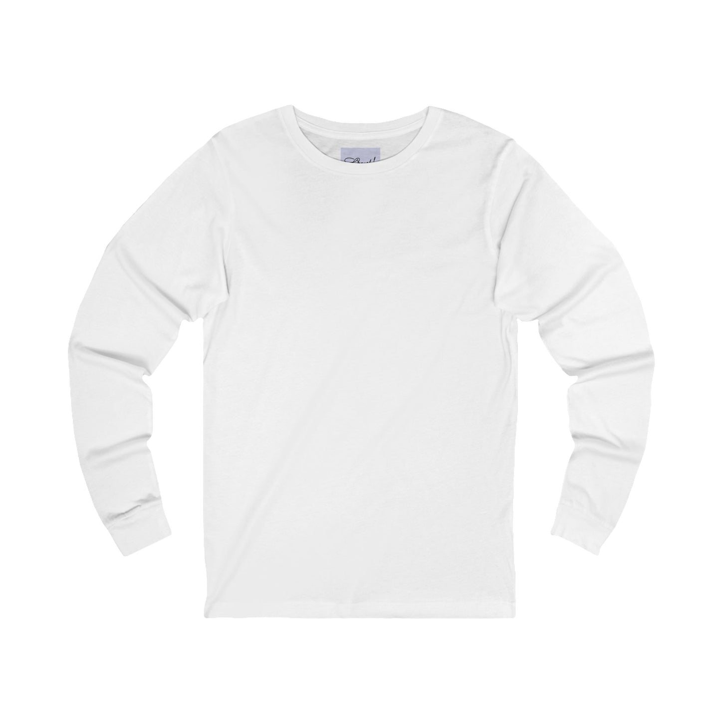 Unisex White Long Sleeve Jersey Pajama Tee