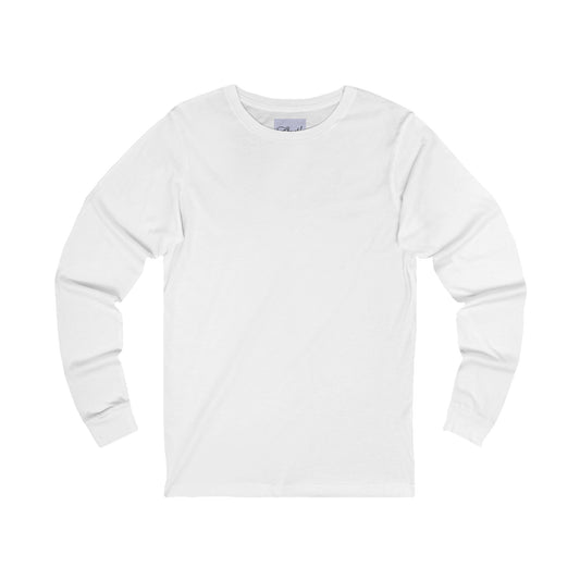 Unisex White Long Sleeve Jersey Pajama Tee