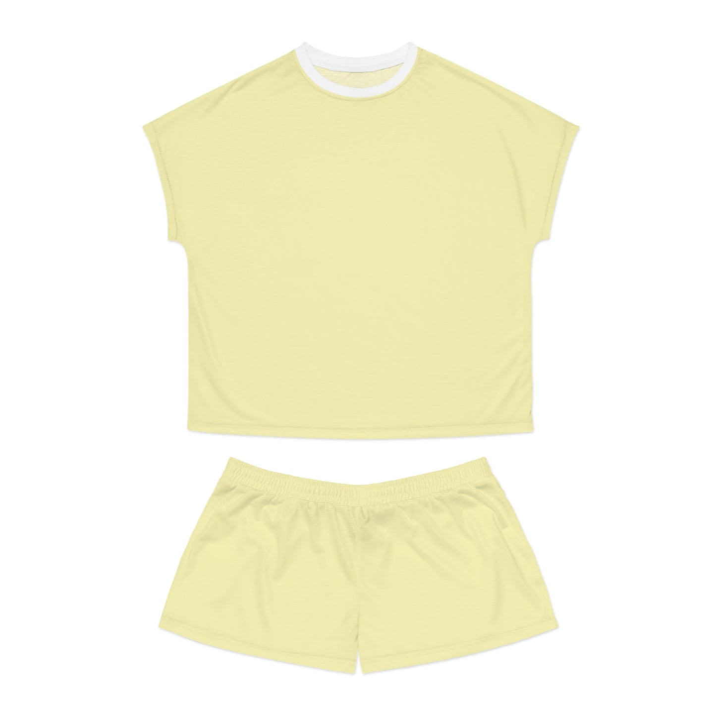 Womens Baby Yellow Short Pajama Set