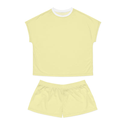 Womens Baby Yellow Short Pajama Set