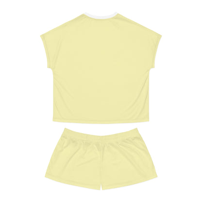 Womens Baby Yellow Short Pajama Set