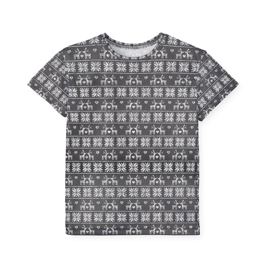 Kids Gray Festive Forest Pajama Jersey