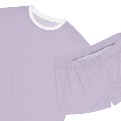 Womens Light Purple Short Pajama Set