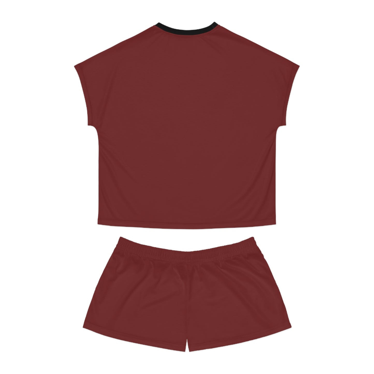 Womens Burgundy Short Pajama Set