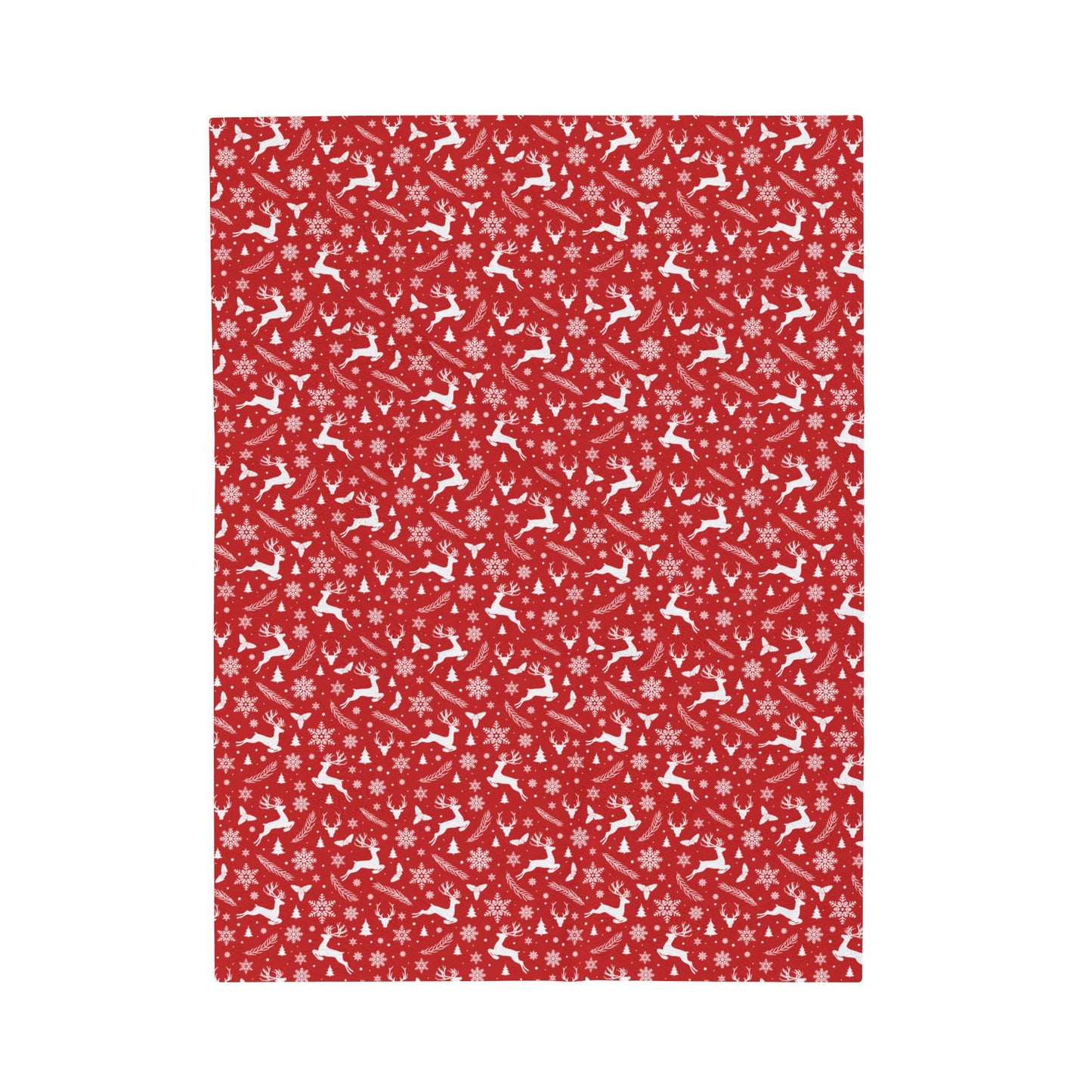 Red Christmas Velveteen Plush Blanket