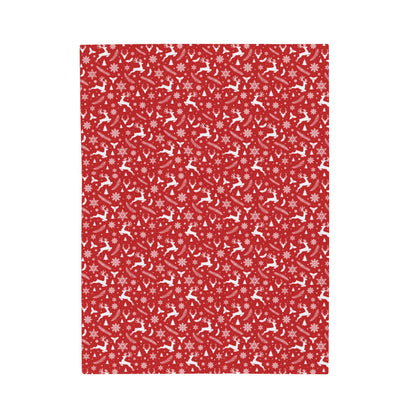 Red Christmas Velveteen Plush Blanket