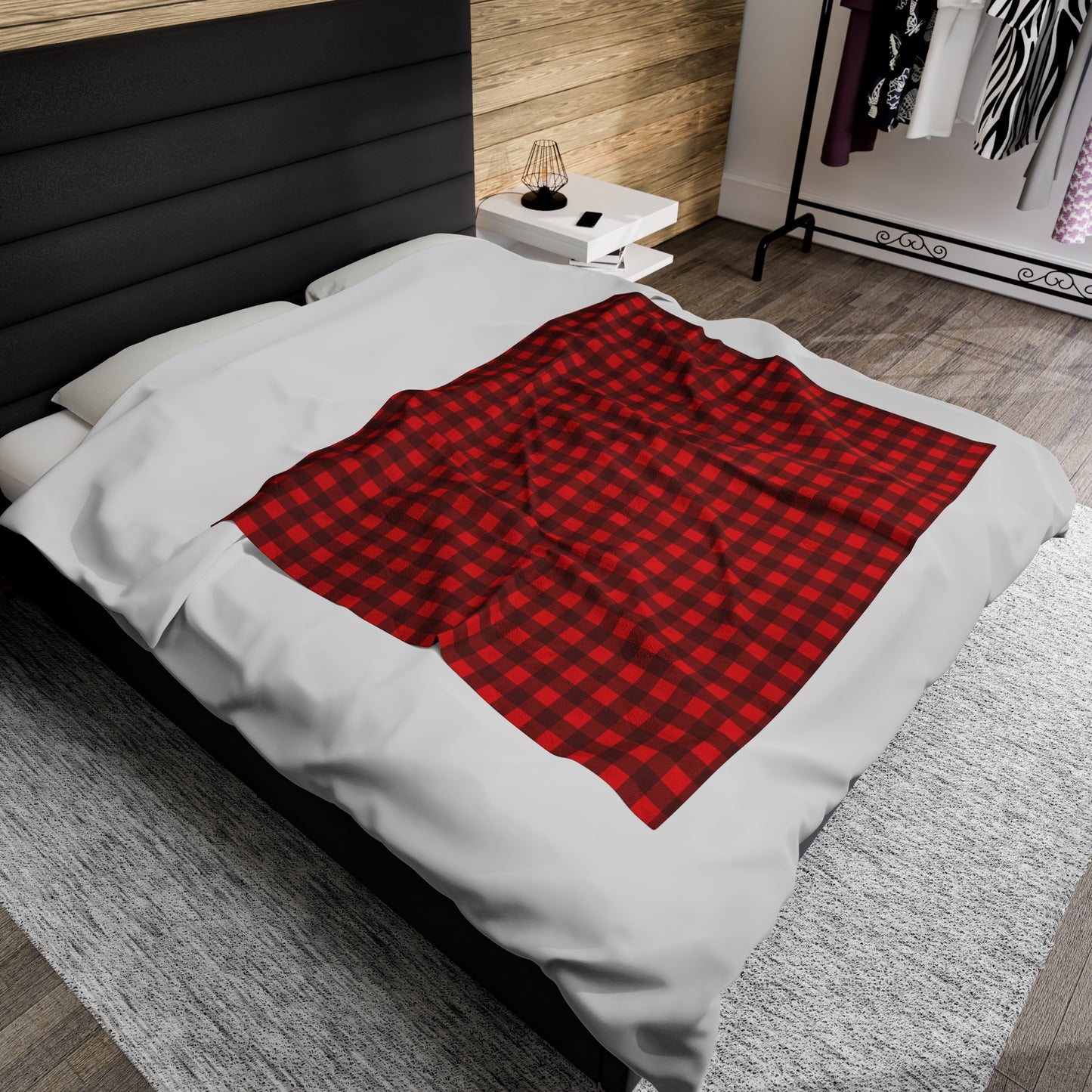 Red Plain Velveteen Plush Blanket