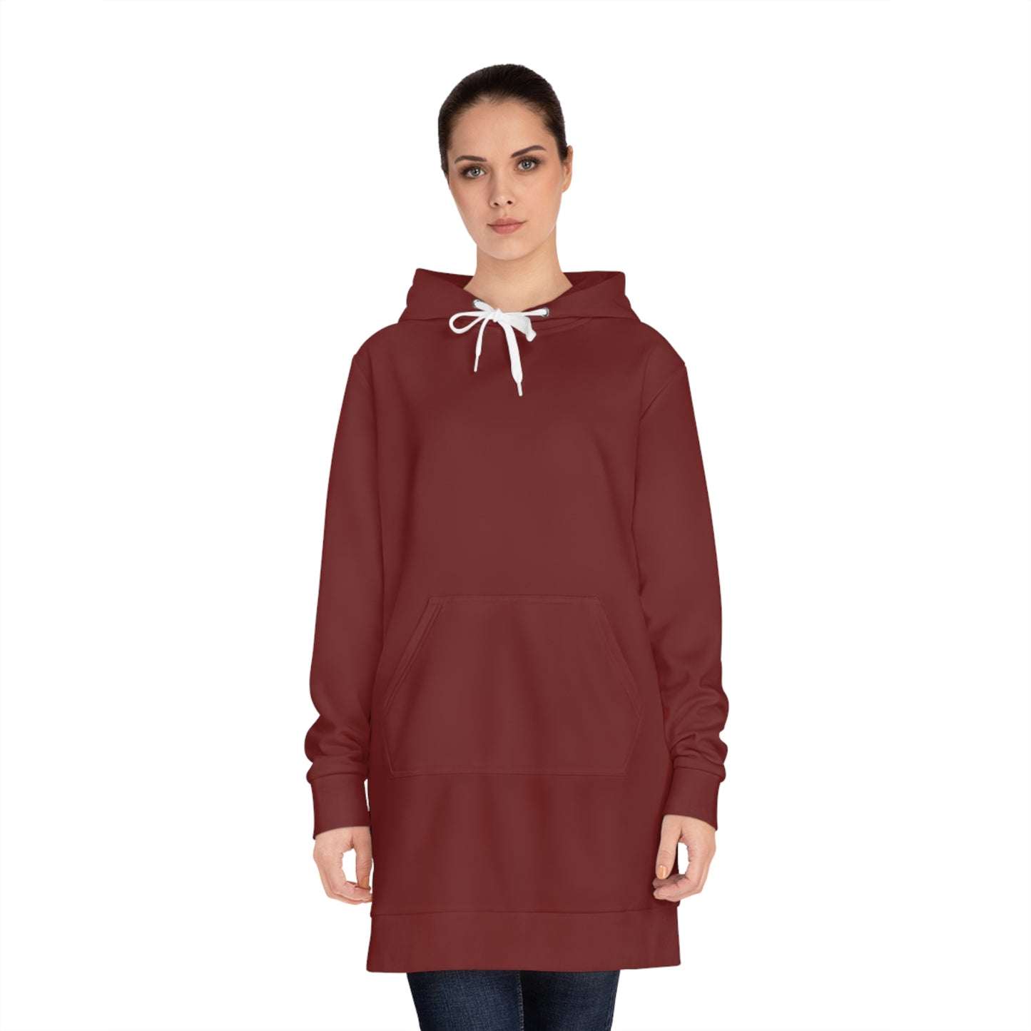 Womens Burgundy Hoodie Pajama Dress