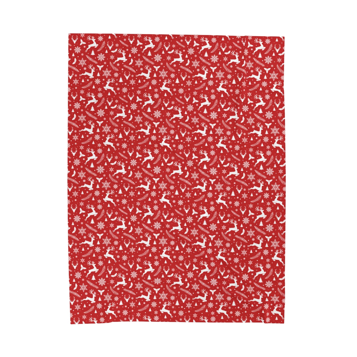 Red Christmas Velveteen Plush Blanket