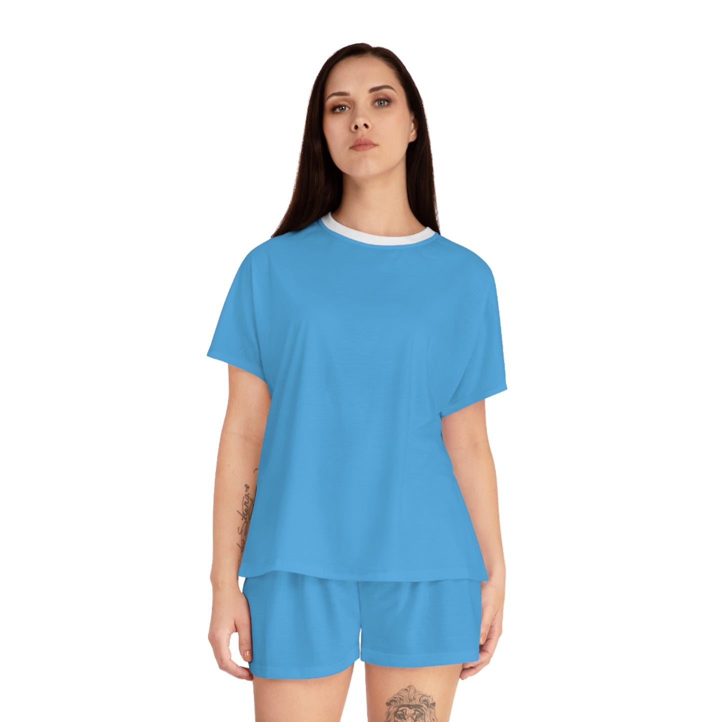 Womens Blue Sky Short Pajama Set