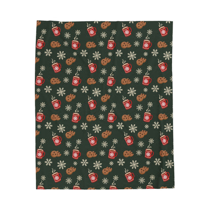 Christmas Morning Velveteen Plush Blanket