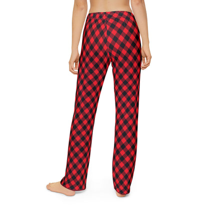 Kids Red Plain Pajama Pants