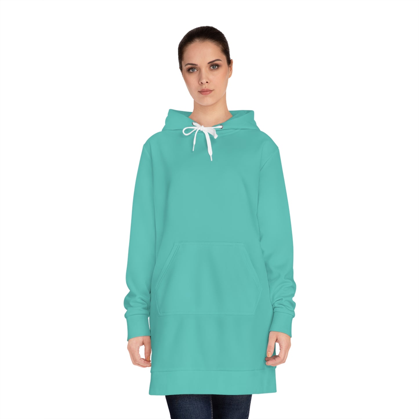 Womens Turquoise Hoodie Pajama Dress