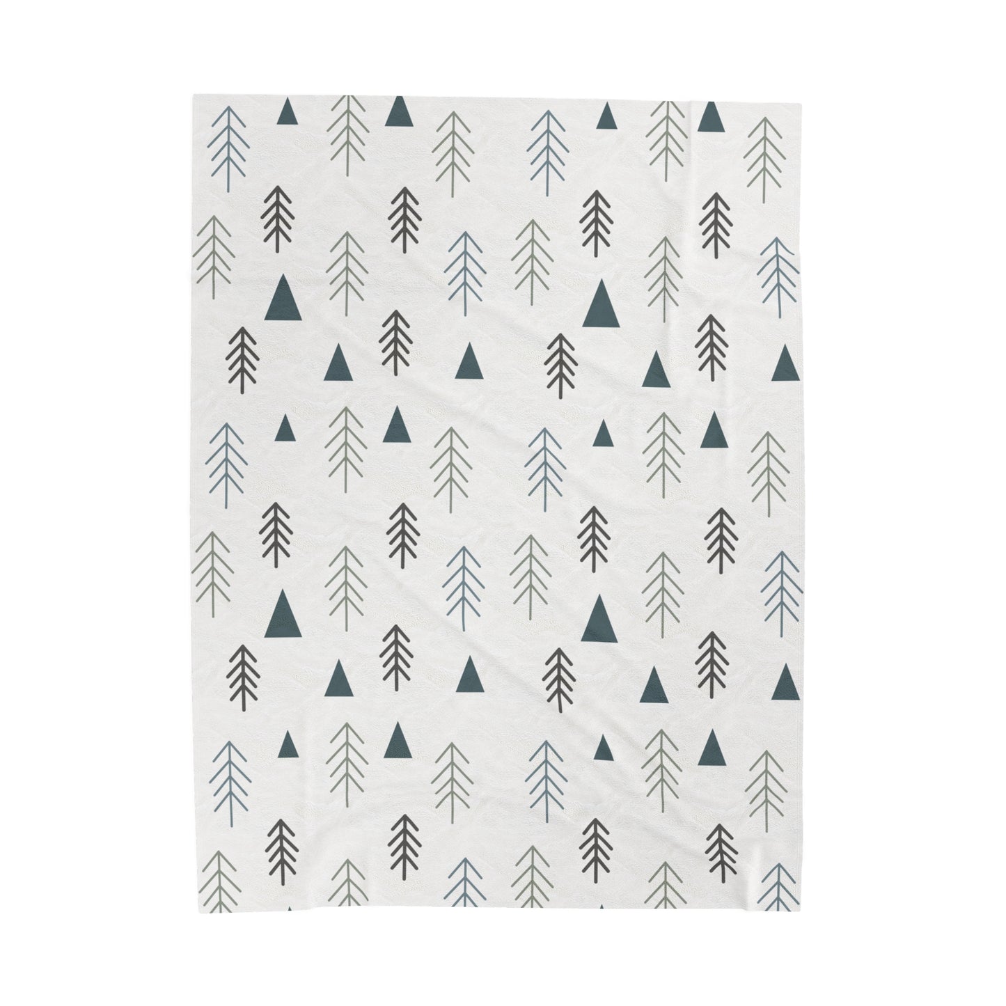 Minimal Pines Velveteen Plush Blanket