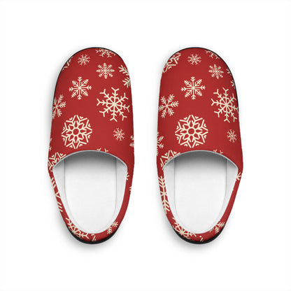 Mens Frosted Snowflakes Indoor Slippers