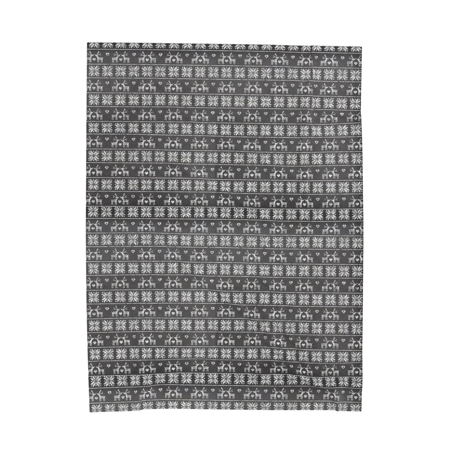 Gray Festive Forest Velveteen Plush Blanket