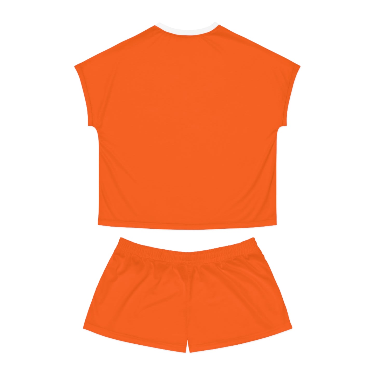 Womens Orange Short Pajama Set