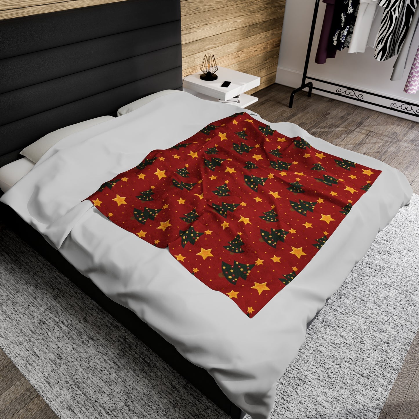 Holiday Glow Velveteen Plush Blanket