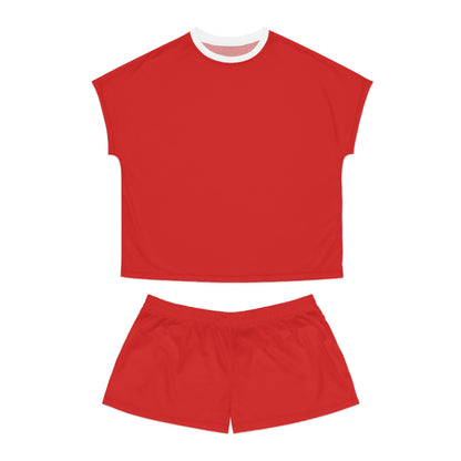 Womens Red Short Pajama Set