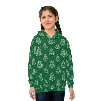 Childrens Christmas Pines Pajama Hoodie