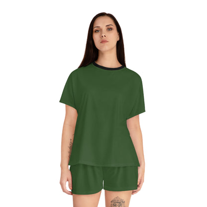 Womens Olive Short Pajama Set