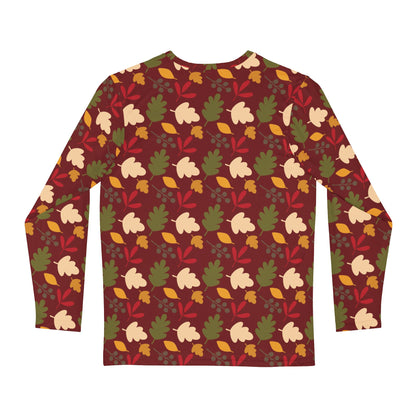 Mens Crisp Leaves Long Sleeve Pajama Shirt